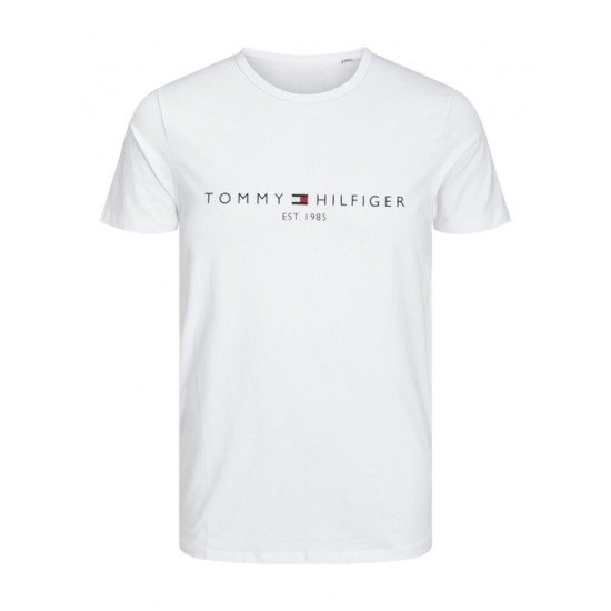 T-SHIRT 100% ΒΑΜΒΑΚΙ ΜΕ LOGO - ΛΕΥΚΟ - TOMMY 1985
