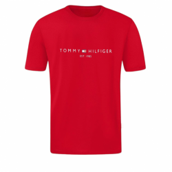 T-SHIRT 100% ΒΑΜΒΑΚΙ ΜΕ LOGO - ΚΟΚΚΙΝΟ - TOMMY 1985
