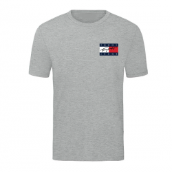 T-SHIRT 100% ΒΑΜΒΑΚΙ ΜΕ LOGO - ΓΚΡΙ - TOMMY JEANS ΜΙΚΡΟ