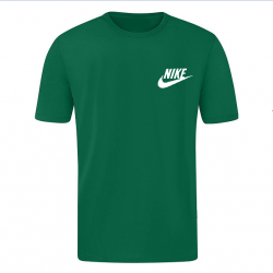 T-SHIRT 100% ΒΑΜΒΑΚΙ ΜΕ LOGO - ΠΡΑΣΙΝΟ - NIKE ΜΙΚΡΟ
