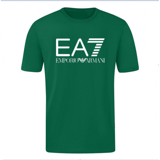 T-SHIRT 100% ΒΑΜΒΑΚΙ ΜΕ LOGO - ΠΡΑΣΙΝΟ - EA7 ΜΕΓΑΛΟ