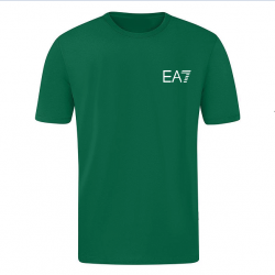 T-SHIRT 100% ΒΑΜΒΑΚΙ ΜΕ LOGO - ΠΡΑΣΙΝΟ - EA7 ΜΙΚΡΟ
