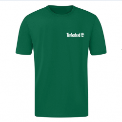 T-SHIRT 100% ΒΑΜΒΑΚΙ ΜΕ LOGO - ΠΡΑΣΙΝΟ - TIMBERLAND ΜΙΚΡΟ