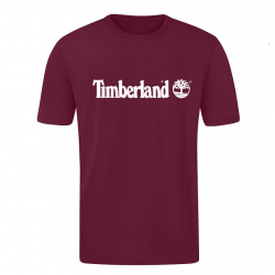 T-SHIRT 100% ΒΑΜΒΑΚΙ ΜΕ LOGO - ΜΠΟΡΝΤΟ - TIMBERLAND ΜΕΓΑΛΟ