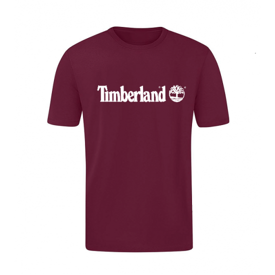 T-SHIRT 100% ΒΑΜΒΑΚΙ ΜΕ LOGO - ΜΠΟΡΝΤΟ - TIMBERLAND ΜΕΓΑΛΟ