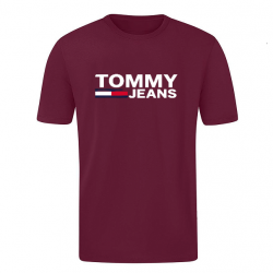 T-SHIRT 100% ΒΑΜΒΑΚΙ ΜΕ LOGO - ΜΠΟΡΝΤΟ - TOMMY JEANS ΜΕΓΑΛΟ