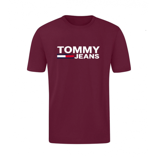 T-SHIRT 100% ΒΑΜΒΑΚΙ ΜΕ LOGO - ΜΠΟΡΝΤΟ - TOMMY JEANS ΜΕΓΑΛΟ