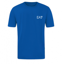 T-SHIRT 100% ΒΑΜΒΑΚΙ ΜΕ LOGO - ΜΠΛΕ ΡΟΥΑ - EA7 ΜΙΚΡΟ