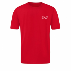 T-SHIRT 100% ΒΑΜΒΑΚΙ ΜΕ LOGO - ΚΟΚΚΙΝΟ - EA7 ΜΙΚΡΟ