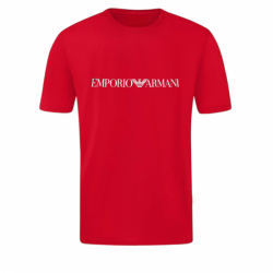 T-SHIRT 100% ΒΑΜΒΑΚΙ ΜΕ LOGO - ΚΟΚΚΙΝΟ - EMPORIO