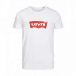T-SHIRT 100% ΒΑΜΒΑΚΙ ΜΕ LOGO - ΛΕΥΚΟ - LEVIS ΜΕΓΑΛΟ
