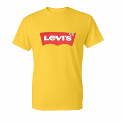 T-SHIRT 100% ΒΑΜΒΑΚΙ ΜΕ LOGO - ΚΙΤΡΙΝΟ - LEVIS