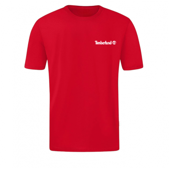 T-SHIRT 100% ΒΑΜΒΑΚΙ ΜΕ LOGO - ΚΟΚΚΙΝΟ - TIMBERLAND ΜΙΚΡΟ T-SHIRT 100% ΒΑΜΒΑΚΙ ΜΕ LOGO - ΚΟΚΚΙΝΟ - TIMBERLAND ΜΙΚΡΟ