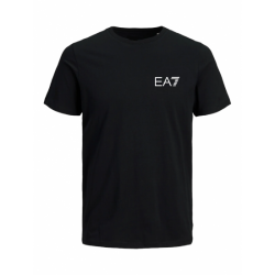 T-SHIRT 100% ΒΑΜΒΑΚΙ ΜΕ LOGO - ΜΑΥΡΟ - EA7 ΜΙΚΡΟ