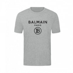 ΚΟΝΤΟΜΑΝΙΚΗ ΜΠΛΟΥΖΑ ΑΠΟ 100% ΒΑΜΒΑΚΙ ΜΕ ΜΑΥΡΟ LOGO - ΓΚΡΙ - BLM