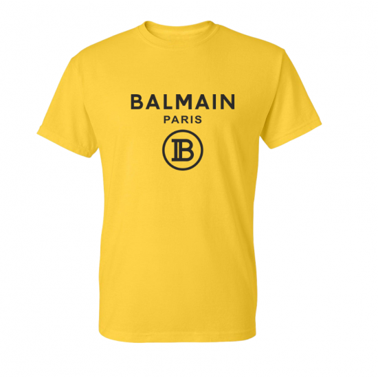 ΚΟΝΤΟΜΑΝΙΚΗ ΜΠΛΟΥΖΑ ΑΠΟ 100% ΒΑΜΒΑΚΙ ΜΕ ΜΑΥΡΟ LOGO - ΚΙΤΡΙΝΟ - BLM