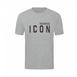T-SHIRT 100% ΒΑΜΒΑΚΙ ΜΕ LOGO - ΓΚΡΙ - ICON ΜΕΓΑΛΟ