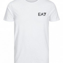 T-SHIRT 100% ΒΑΜΒΑΚΙ ΜΕ LOGO - ΛΕΥΚΟ - EA7 ΜΙΚΡΟ