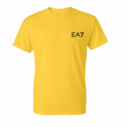 T-SHIRT 100% ΒΑΜΒΑΚΙ ΜΕ LOGO - ΚΙΤΡΙΝΟ - EA7 ΜΙΚΡΟ