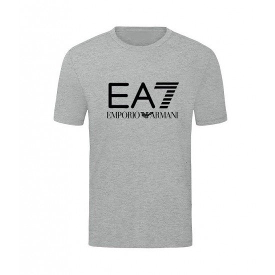 T-SHIRT 100% ΒΑΜΒΑΚΙ ΜΕ LOGO - ΓΚΡΙ - EA7 ΜΕΓΑΛΟ T-SHIRT 100% ΒΑΜΒΑΚΙ ΜΕ LOGO - ΓΚΡΙ - EA7 ΜΕΓΑΛΟ