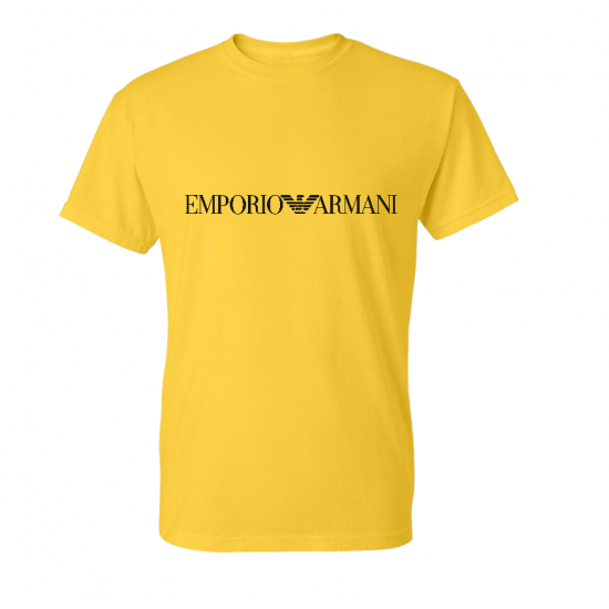 T-SHIRT 100% ΒΑΜΒΑΚΙ ΜΕ LOGO - ΚΙΤΡΙΝΟ - EMPORIO T-SHIRT 100% ΒΑΜΒΑΚΙ ΜΕ LOGO - ΚΙΤΡΙΝΟ - EMPORIO
