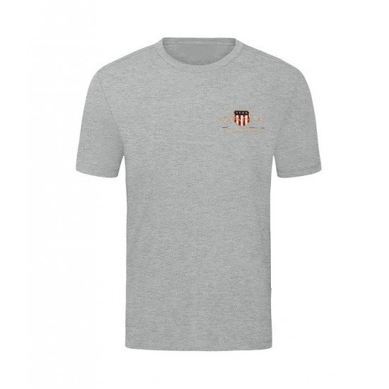 T-SHIRT 100% ΒΑΜΒΑΚΙ ΜΕ LOGO - ΓΚΡΙ - GANT ΜΙΚΡΟ T-SHIRT 100% ΒΑΜΒΑΚΙ ΜΕ LOGO - ΓΚΡΙ - GANT ΜΙΚΡΟ