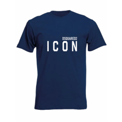 T-SHIRT 100% ΒΑΜΒΑΚΙ ΜΕ LOGO - ΜΠΛΕ ΣΚΟΥΡΟ - ICON ΜΕΓΑΛΟ