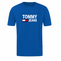 T-SHIRT 100% ΒΑΜΒΑΚΙ ΜΕ LOGO - ΜΠΛΕ ΡΟΥΑ - TOMMY JEANS ΜΕΓΑΛΟ