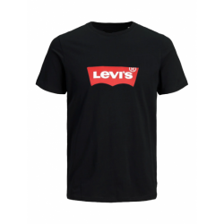 T-SHIRT 100% ΒΑΜΒΑΚΙ ΜΕ LOGO - ΜΑΥΡΟ - LEVIS ΜΕΓΑΛΟ