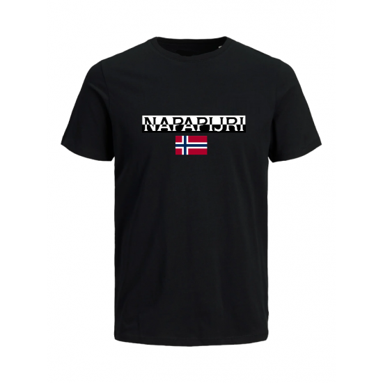 T-SHIRT 100% ΒΑΜΒΑΚΙ ΜΕ LOGO - ΜΑΥΡΟ - NAPAPIJRI T-SHIRT 100% ΒΑΜΒΑΚΙ ΜΕ LOGO - ΜΑΥΡΟ - NAPAPIJRI