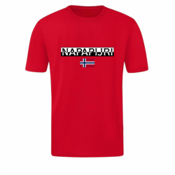 T-SHIRT 100% ΒΑΜΒΑΚΙ ΜΕ LOGO - ΚΟΚΚΙΝΟ - NAPAPIJRI