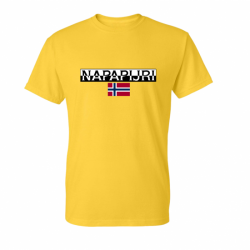 T-SHIRT 100% ΒΑΜΒΑΚΙ ΜΕ LOGO - ΚΙΤΡΙΝΟ - NAPAPIJRI