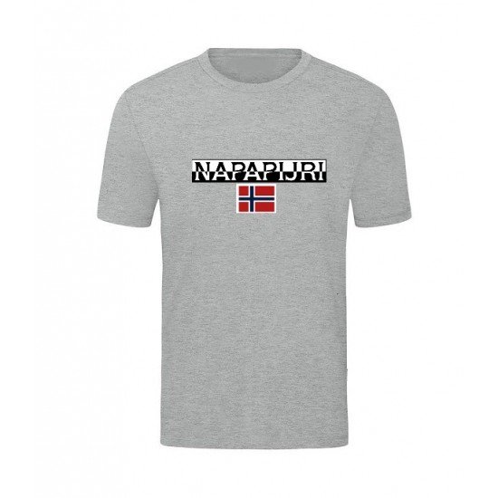 T-SHIRT 100% ΒΑΜΒΑΚΙ ΜΕ LOGO - ΓΚΡΙ - NAPAPIJRI T-SHIRT 100% ΒΑΜΒΑΚΙ ΜΕ LOGO - ΓΚΡΙ - NAPAPIJRI