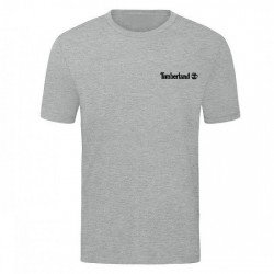 T-SHIRT 100% ΒΑΜΒΑΚΙ ΜΕ LOGO - ΓΚΡΙ - TIMBERLAND ΜΙΚΡΟ