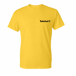T-SHIRT 100% ΒΑΜΒΑΚΙ ΜΕ LOGO - ΚΙΤΡΙΝΟ - TIMBERLAND ΜΙΚΡΟ