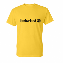 T-SHIRT 100% ΒΑΜΒΑΚΙ ΜΕ LOGO - ΚΙΤΡΙΝΟ - TIMBERLAND ΜΕΓΑΛΟ