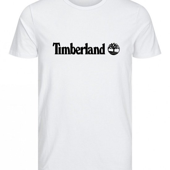 T-SHIRT 100% ΒΑΜΒΑΚΙ ΜΕ LOGO - ΛΕΥΚΟ - TIMBERLAND ΜΕΓΑΛΟ T-SHIRT 100% ΒΑΜΒΑΚΙ ΜΕ LOGO - ΛΕΥΚΟ - TIMBERLAND ΜΕΓΑΛΟ