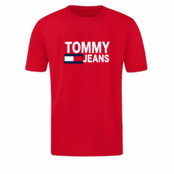 T-SHIRT 100% ΒΑΜΒΑΚΙ ΜΕ LOGO - ΚΟΚΚΙΝΟ - TOMMY JEANS ΜΕΓΑΛΟ