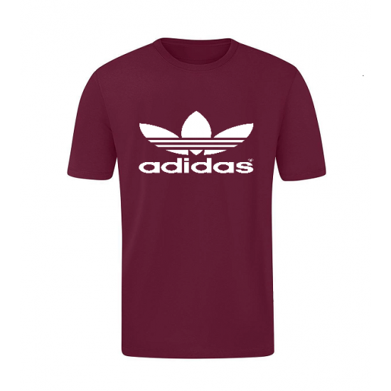 T-SHIRT 100% ΒΑΜΒΑΚΙ ΜΕ LOGO - ΜΠΟΡΝΤΟ - ΤΡΙΦΥΛΛΙ ΜΕΓΑΛΟ