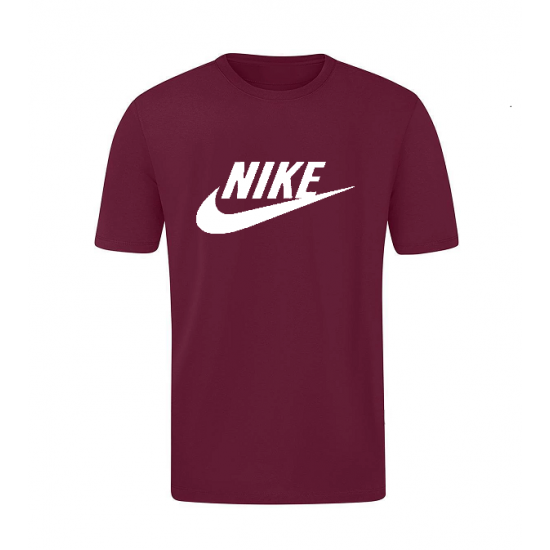 T-SHIRT 100% ΒΑΜΒΑΚΙ ΜΕ LOGO - ΜΠΟΡΝΤΟ - NIKE ΜΕΓΑΛΟ