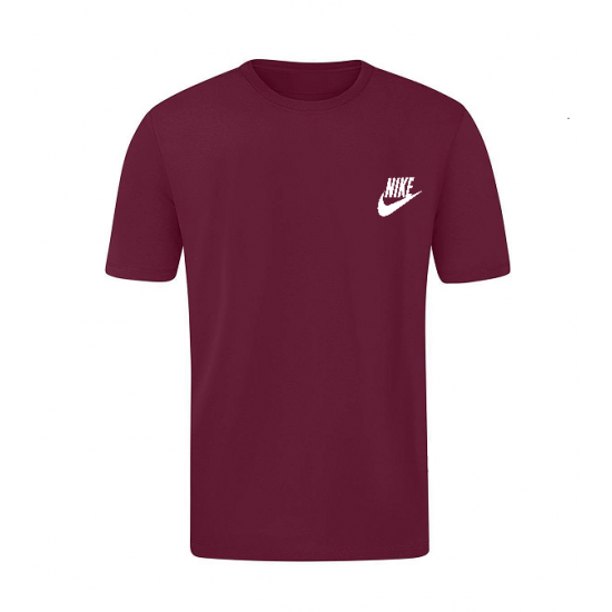 T-SHIRT 100% ΒΑΜΒΑΚΙ ΜΕ LOGO - ΜΠΟΡΝΤΟ - NIKE ΜΙΚΡΟ