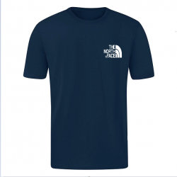 T-SHIRT 100% ΒΑΜΒΑΚΙ ΜΕ LOGO - ΜΠΛΕ ΣΚΟΥΡΟ - THE NORTH FACE ΜΙΚΡΟ