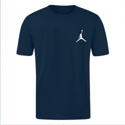 T-SHIRT 100% ΒΑΜΒΑΚΙ ΜΕ LOGO - ΜΠΛΕ ΣΚΟΥΡΟ - ΤΖΟΡΝΤΑΝ ΜΙΚΡΟ