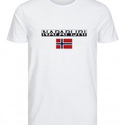 T-SHIRT 100% ΒΑΜΒΑΚΙ ΜΕ LOGO - ΛΕΥΚΟ - NAPAPIJRI