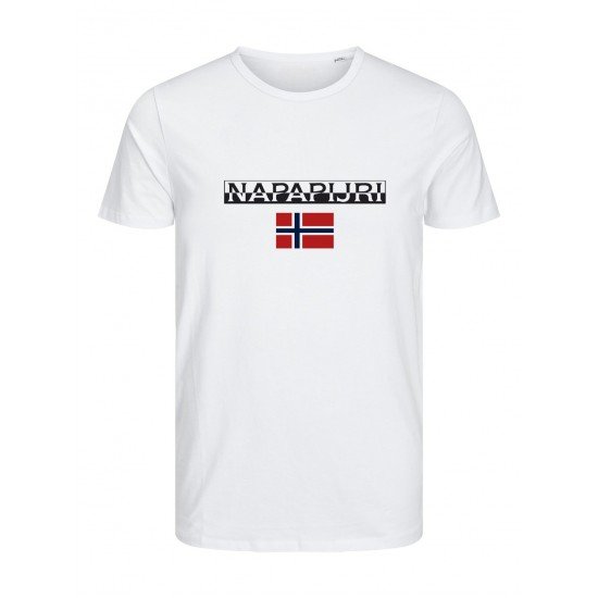 T-SHIRT 100% ΒΑΜΒΑΚΙ ΜΕ LOGO - ΛΕΥΚΟ - NAPAPIJRI T-SHIRT 100% ΒΑΜΒΑΚΙ ΜΕ LOGO - ΛΕΥΚΟ - NAPAPIJRI