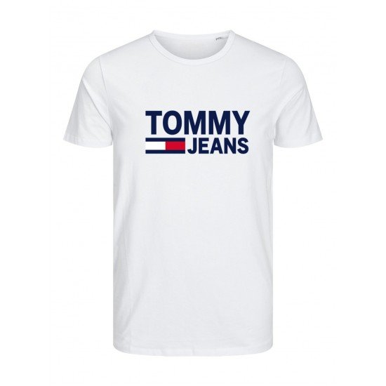 T-SHIRT 100% ΒΑΜΒΑΚΙ ΜΕ LOGO - ΛΕΥΚΟ - TOMMY JEANS ΜΕΓΑΛΟ T-SHIRT 100% ΒΑΜΒΑΚΙ ΜΕ LOGO - ΛΕΥΚΟ - TOMMY JEANS ΜΕΓΑΛΟ