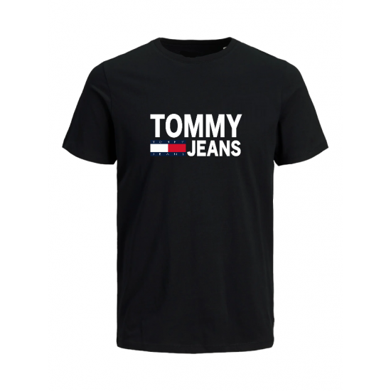 T-SHIRT 100% ΒΑΜΒΑΚΙ ΜΕ LOGO - ΜΑΥΡΟ - TOMMY JEANS ΜΕΓΑΛΟ T-SHIRT 100% ΒΑΜΒΑΚΙ ΜΕ LOGO - ΜΑΥΡΟ - TOMMY JEANS ΜΕΓΑΛΟ