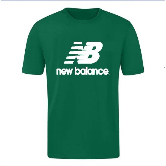 T-SHIRT 100% ΒΑΜΒΑΚΙ ΜΕ LOGO - ΠΡΑΣΙΝΟ - NEW BALANCE