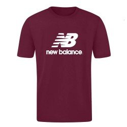 T-SHIRT 100% ΒΑΜΒΑΚΙ ΜΕ LOGO - ΜΠΟΡΝΤΟ - NEW BALANCE
