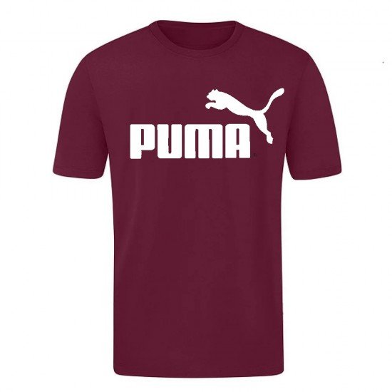 T-SHIRT 100% ΒΑΜΒΑΚΙ ΜΕ LOGO - ΜΠΟΡΝΤΟ - PUMA